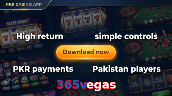 Main screen of 365Vegas gamedownload page for PK players